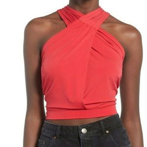 Leith Ruched Halter Top